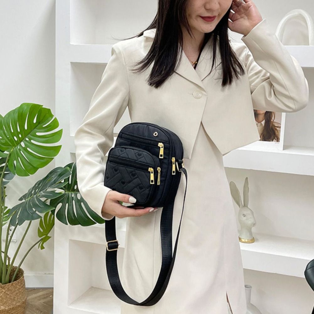 Interior Design Korean Style - Portable Four-layer Zipper Crossbody Bag Five-layer