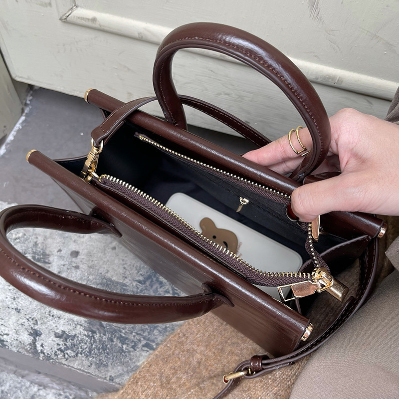 Vintage Oil Wax Women Handbag  - đánh giá và giá Interior Design Korean Style