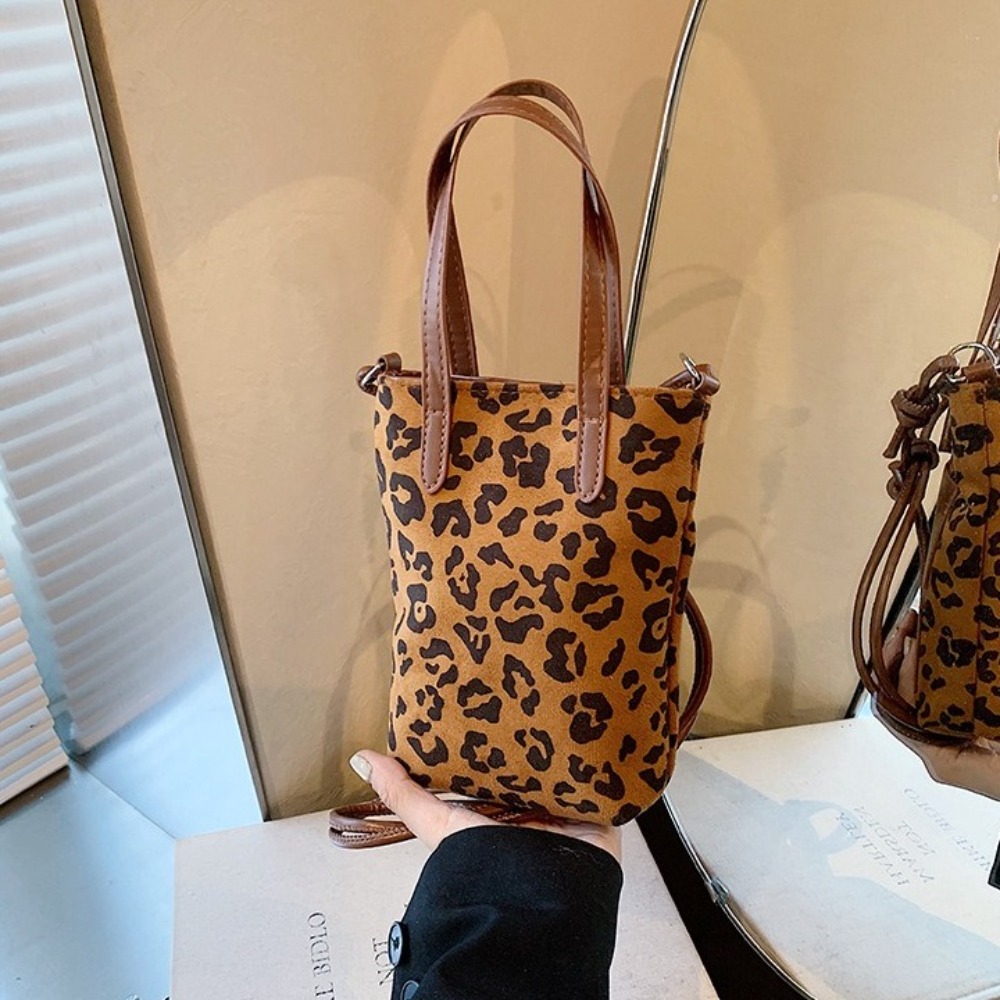 Retro PU Leopard Print Shoulde - đánh giá và giá Interior Design Korean Style