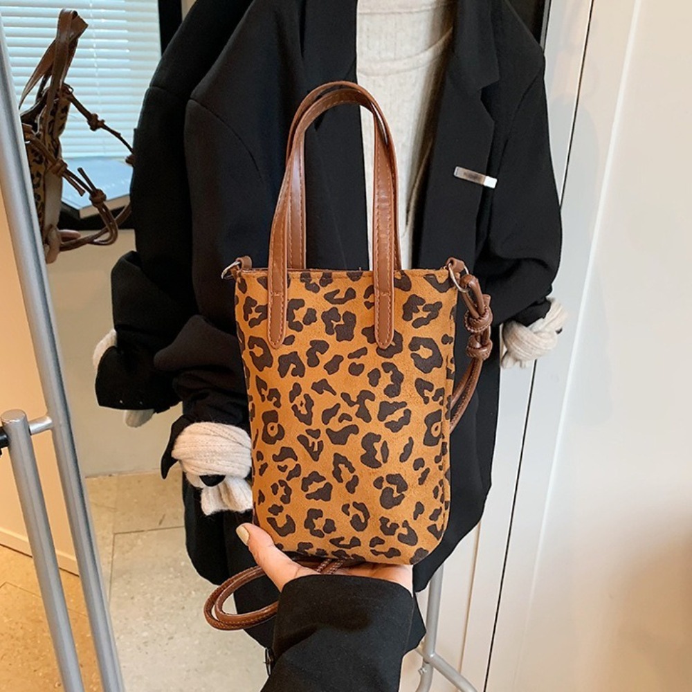 Retro PU Leopard Print Shoulde - đánh giá và giá Interior Design Korean Style