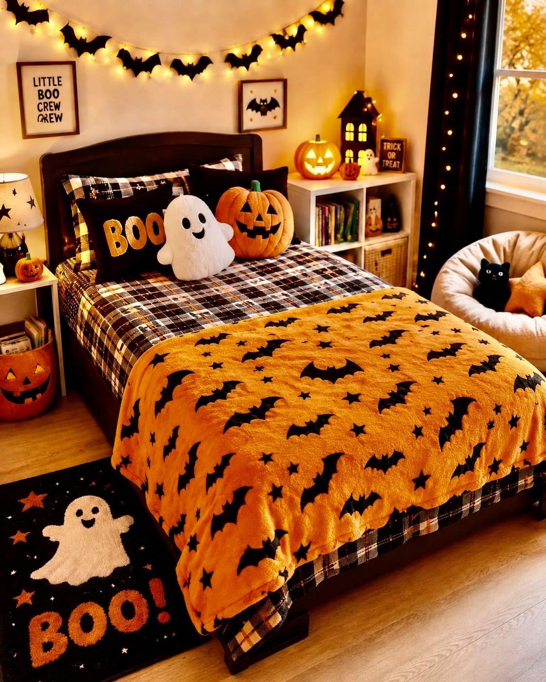 Halloween Blanket Black Bat Gr - đánh giá và giá Interior Design Guest Room