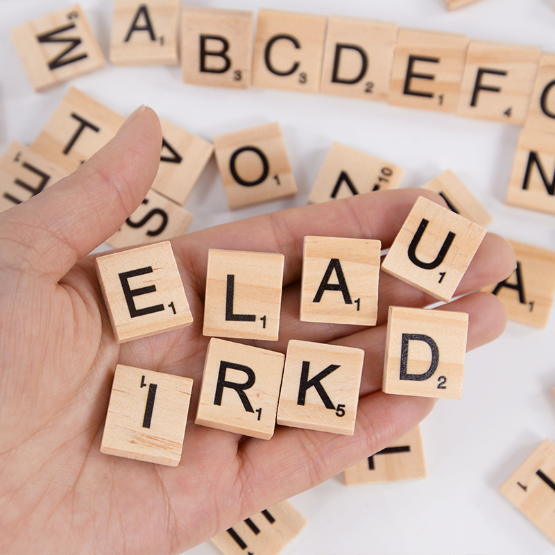 100Pcs Wood Tiles Letter Alpha - đánh giá và giá Interior Design Quotes
